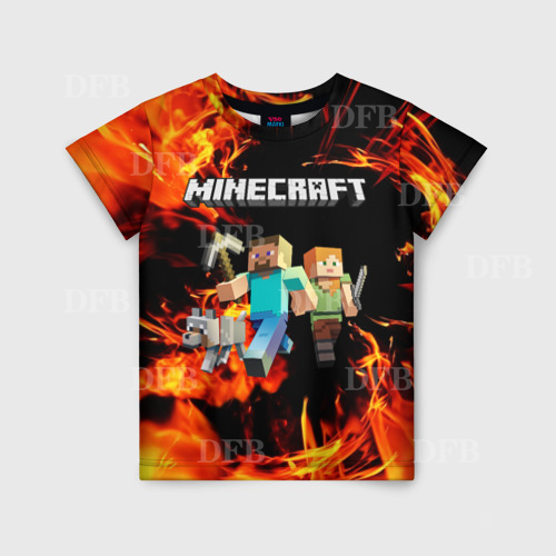 minecraft-2023ใหม่เสื้อพิมพ์ลายอนิเมะสำหรับเด็กเสื้อยืดใส่ได้ทุกวันสำหรับแขนสั้นสบาย