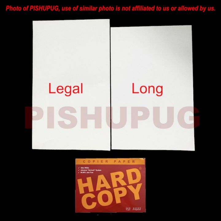 1 Ream Hard Copy Ultra White Legal Size 85x14 Bond Copy Paper 7080 Gsm Printer Extra Long Xl 7303