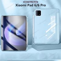 2023ใหม่เคสซัมซุงสำหรับ Xiaomi Mi Pad 6 Pro เคส11 "พับสามทบหนัง PU อะคริลิคแข็งสำหรับแผ่น Xiaomi 6 Pro พร้อมที่ใส่ดินสอ