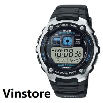 Casio world sale time illuminator 200m