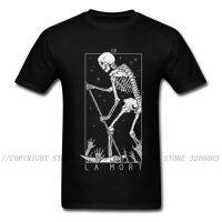 La Mort T-shirt Skull T Shirt Death Day Tshirt For Men Skeleton Print Streetwear Halloween Cotton Clothes Hipster Top Tees Black