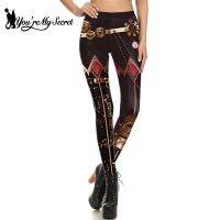 [Youre My Secret] Fashion Women Leggings Mid Waist Sexy Slim Pants Steampunk Female Clothing Fitness Legging Trousers