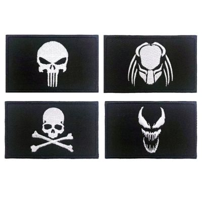【YF】♗❈﹍  Punisher Patches Embroidered   Iron Embroidery Badge