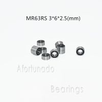 Miniature Bearing MR63RS 10 Pieces 3*6*2.5(mm) free shipping chrome steel Rubber Sealed High speed Mechanical equipment parts Axles  Bearings Seals