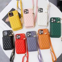 Crossbody Wallet Phone Case for IPhone 14 13 12 11 Pro Max Card Slot Holder Lanyard Strap Cord Zipper Bag Purse Leather Cover  Screen Protectors