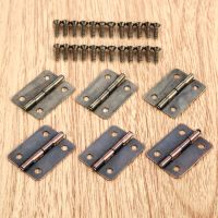 10pcs Hinges 40 screw Round Angle 4 Holes Antique Bronze/Red Copper 25x18mm Decor Jewelry Wood Box Wine Vintage Zinc Alloy