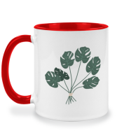 แก้วพิมพ์ลาย Green Turtle Leaves Bunch with Ribbon Flat ช่อใบเต่าเขียว แก้วลาย แก้วมัค twotone coffee mug แก้วสองสี แก้วสกรีน แก้วกาแฟ ของขวัญ ของที่ระลึก ของขวัญวันเกิด