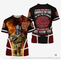 T SHIRT   New Summer Firefighter Firemon Men 3d tshirt 24