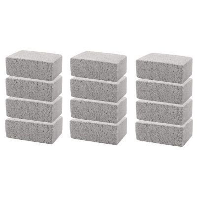 12PCS BBQ Grill Cleaning Brush Brick Block Barbecue Cleaning Stone Pumice Brick for Barbecue Rack Cleaner BBQ Tools