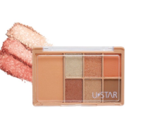 USTAR SKIN MOOD EYE &amp; FACE PALETTE กลิตเตอร์ แมทท์ ติดทน ตา+แก้ม+ไฮไลท์