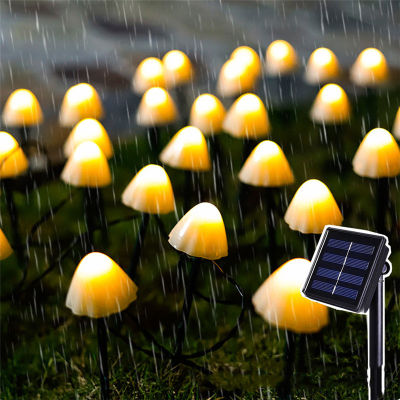 2021102030LED Solar Led Light Outdoor Garden Decoration Mushroom Lights Waterproof Fairy Light Garland Festoon Solar Lamp Outdoor