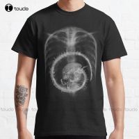 Alien Radiography, Alien X-Ray Classic T-Shirt Custom Aldult Teen Unisex Digital Printing Tee Shirts Christmas Gift Xs-5Xl