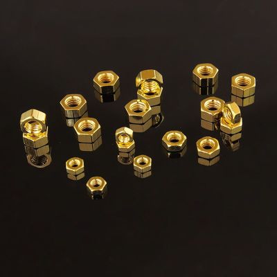 10/20/50pcs M2 M2.5 M3 M4 M5 M6 Hex Nuts Titanium Plating Gold Carbon Steel Hexagon Nuts Fasteners Hardware Tools Nails  Screws Fasteners