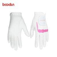 BOODUN Women Professional Golf Gloves Genuine Leather Sport Gloves Lady Sheepskin Golf Gloves Brand Golf Training Gloves