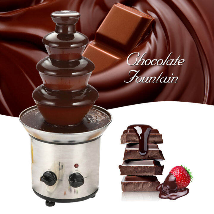 Total Chef Chocolate Fountain 3 Tier Electric Machine Large Fondue