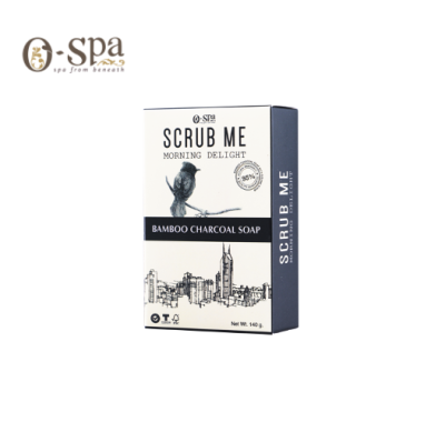 O-Spa Natural SCRUB ME Bamboo Charcoal Soap - Morning Delight 140g โอสปา สบู่ถ่านไม้ไผ่ผสมงาดำ กลิ่นมอร์นิ่งดีไลท์ 140g