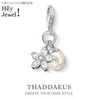 Charm Pendant Flower &amp; Pearl Europe Accessories Club Jewelry For Women Spring Gift In 925 Sterling Silver