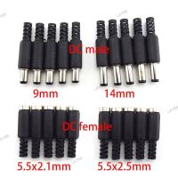 5PCS 5.5x2.5mm DC Female Male Jack Socket Power Supply Plug Connectors Male Adapter Wire 5525 Terminal YB8TH