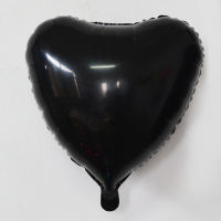 Cheapest# Aluminum  Foil  Helium  Balloon  Heart-shaped 18-inch Monochromatic For Parties Events Decoration color:Black【Ready Stock】