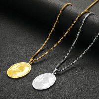 Hot CHENGXUN กรีกโบราณเทพธิดา Athena จี้สร้อยคอผู้ชายผู้หญิงเหล็กศาสนา Medallion Charm คอเครื่องประดับ Collar