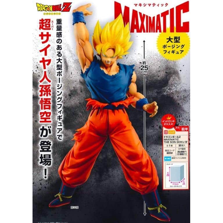 DRAGON BALL SUPER Son Goku Super Saiyan Maximatic IV Banpresto figur 