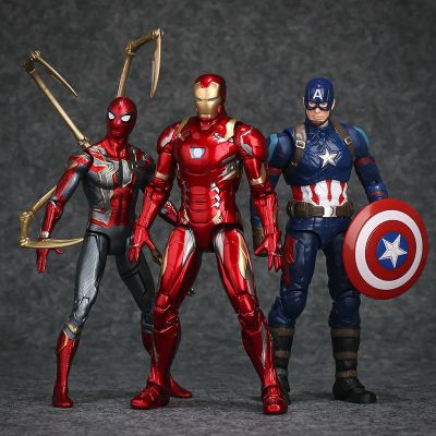 Spider-Man Iron Man Marvel Anime Figure Model Ornament Childrens Toy Birthday Gift Joint Movable Figure Hulk Avengers Alliance