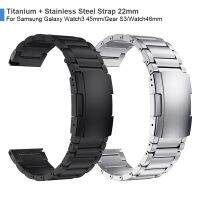 【CW】♗  Titanium   Metal Clasp 3 45mm Band GalaxyWatch 46mm/Gear Watchband Wristband