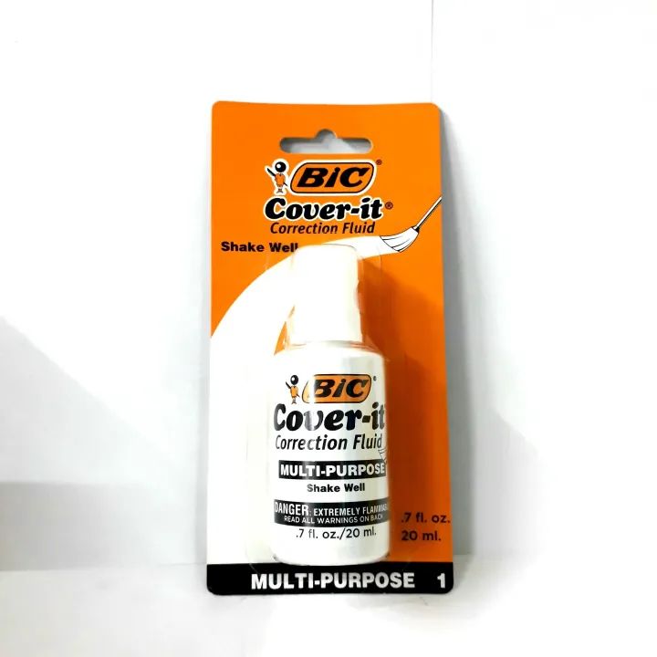 BIC CORRECTION FLUID COVERIT MULTIPURPOSE 20ML Lazada PH