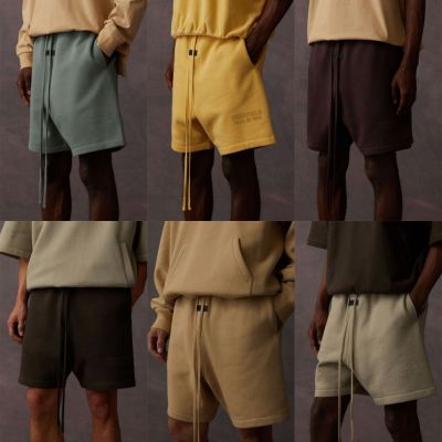 [Correct version] FEAR OF GOD Essentials simple shorts high street 23SS thin velvet fog loose shorts mens and womens pants dd