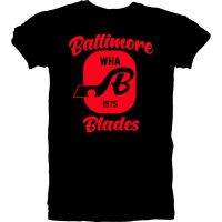 2023 NEWCustom Tee Baltimore ใบมีดฮ็อกกี้น้ำแข็ง Wha Nhl Handmade กีฬา Vintage บุคลิกภาพเสื้อยืด