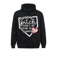 Popular Student Hoodies Womens LifeS A Pitch DonT Be Afraid To Swing Baseball Cute Funny Streetwear Hoodie Size Xxs-4Xl