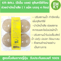 EM BALL  (อีเอ็ม บอล) จุลินทรีย์ก้อน ช่วยบำบัดน้ำเสีย ( 1 แพ็ค บรรจุ 4 ก้อน)