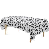 【NEW】【Penghantaran Privasi Tinggi】 Cross-Border Tablecloth Supply Rectangular Party Tablecloth Cows Pattern Birthday Party Oil-Proof Tablecloth