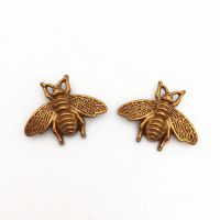 4pcs Metal Bee buttons Stud Rivet Spike Antique Gold fashion Screw for Leather craft Bags Shoes DIY Sewing Accessories Decorated