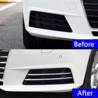 Holiday Discounts Car Accessories Front Fog Lamp Strips Decoration For Audi A4 B9 2016-2018 ABS Exterior Light Styling