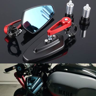 Motorcycle Mirror Bar End Handlebar End Side Rearview Mirrors For YAMAHA Thundercat R1 2004 R1 2007 Xvs 1100 Wr450F Mt03 R6 2008