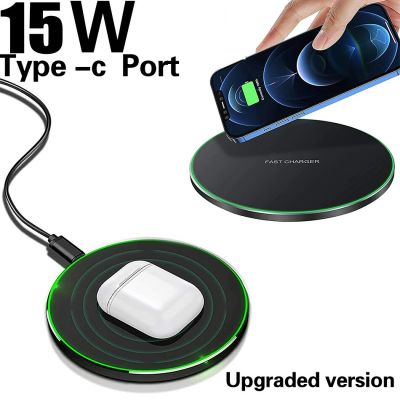 15W Qi Wireless Charger For iPhone 13 12 11 Pro Xs Max Mini X Xr 8 Plus Fast Wireless Charging Pad For Samsung S21 S8 9 S10 note