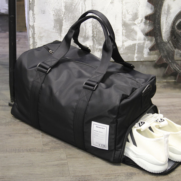 กระเป๋าออกกำลังกายแยกเปียกและแห้งฉบับภาษาเกาหลีกระเป๋าเดินทางทัศนศึกษาของผู้ชาย