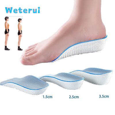 Unisex Invisible Half Height Increase Insole Foam Arch Support for Flat Foot Elevator Heel Lift Inserts Pad 1.5 2.5 3.5 CM