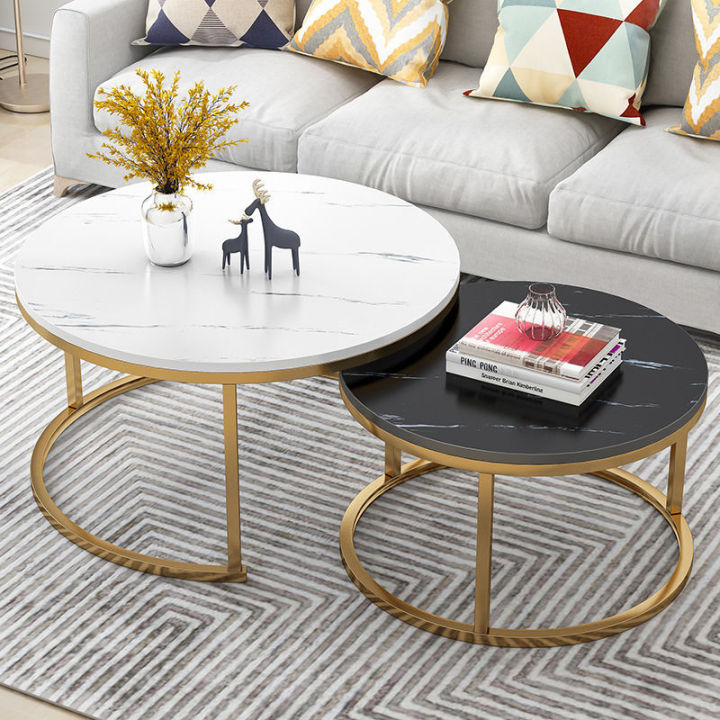 OFCOX Light luxury coffee table side table modern minimalist living ...