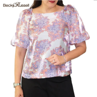 Becky Russell เสื้อเสื้อเบลาส์ผู้หญิง SHINNING FLORAL BLOUSE (PRB382)