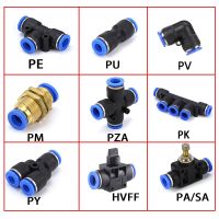 ✶☸ Pneumatic Fitting Pipe Connector Tube Air Quick Fittings Water Push In Hose Plastic 4mm 6mm 8mm 10mm 12mmPV PE PU PY Connectors