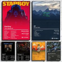 Weeknd Kanye West Drake Hip Hop Singer Star Music Album โปสเตอร์-เหมาะสำหรับห้องนั่งเล่น Home Art Wall Decor ผ้าใบพิมพ์ภาพ