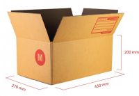 กล่องไปรษณีย์ เบอร์ M+มีพิมพ์ กล่องพัสดุ กล่องไปรษณีย์ กล่องไปรษณีย์ฝาชน ราคาโรงงาน(20 ใบ)