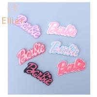 ELLIER Barbie Barbiestyle Barbiecore 5Pcs วัสดุทำมือ DIY บัตรจดหมายตุ๊กตาบาร์บี้ สองสี ตุ๊กตาบาร์บี้ตัวอักษรภาษาอังกฤษ ของเล่นทำมือ เรซิน วัสดุ DIY เคสโทรศัพท์