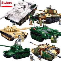 Military Challenger Leopard Panther Heavy Main Battle Tank Soldier Building Blocks Plastic Model Bricks Army Toys For Children