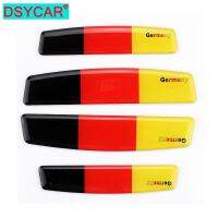 DSYCAR 4Pcs/Set Car Door Edge Guards Germany Flag Anti-Collision Sticker Edge Bar Crash-Proof Anti-Scratch Car Protector Car Door Protection