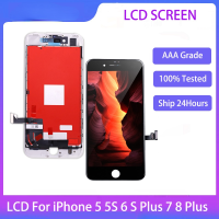 จอแสดงผล LCD ความสว่างสูงสำหรับ iPhone 5 5S SE 6 6S 7 8 Plus Tianma LCD หน้าจอสัมผัสแบบดิจิตอลเปลี่ยนได้