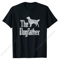 The Dogfather t-shirt, Golden Retriever silhouette, Dog Gift Cotton Tops Tees For Men Printed T Shirts Personalized Discount