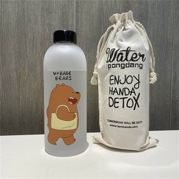 1000ml-we-bare-bears-ขวดฟางสองชั้นแก้วน้ำ-panda-grizzly-และ-ice-bear-yococo